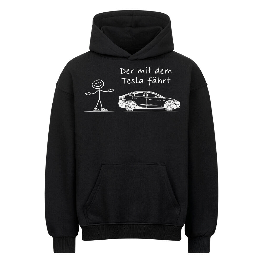 Der Tesla fährt Oversized Hoodie