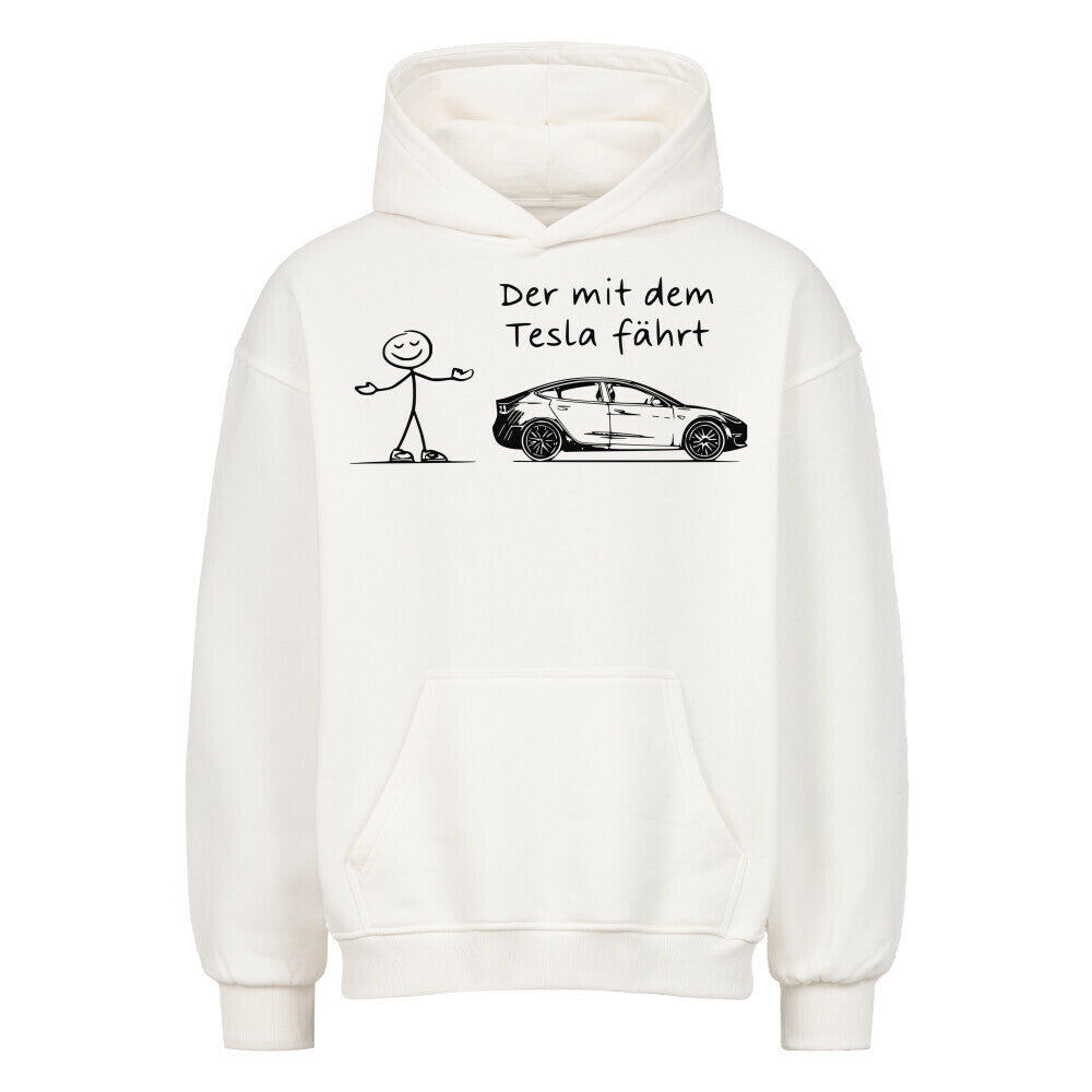 Der Tesla fährt Oversized Hoodie