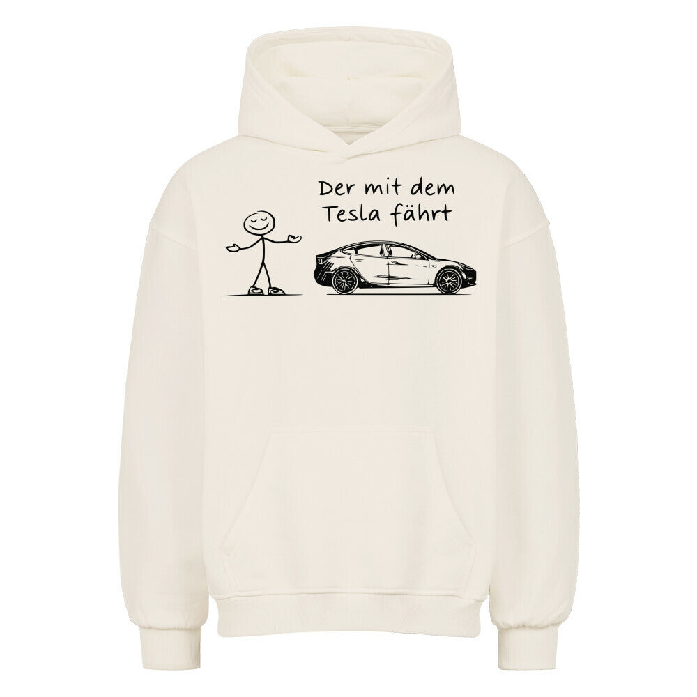 Der Tesla fährt Oversized Hoodie
