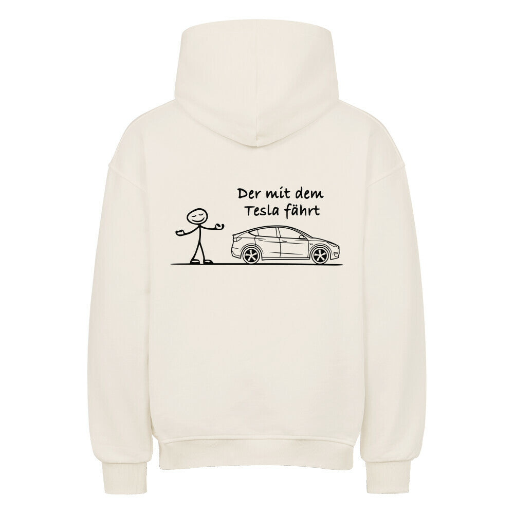Der Tesla fährt Oversized Hoodie