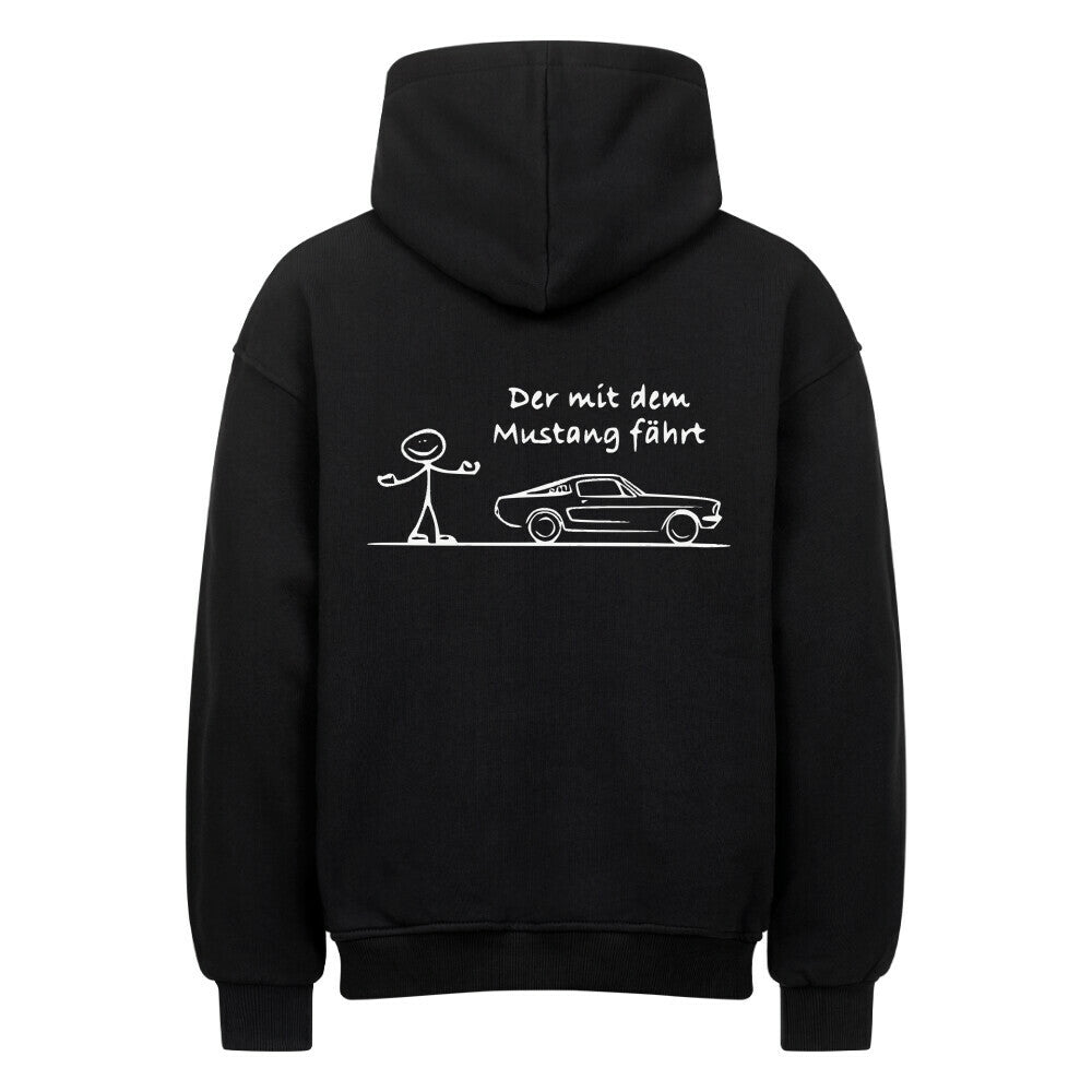 Der Mustang fährt Backprint Hoodie