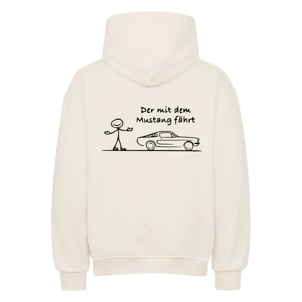 Der Mustang fährt Backprint Hoodie
