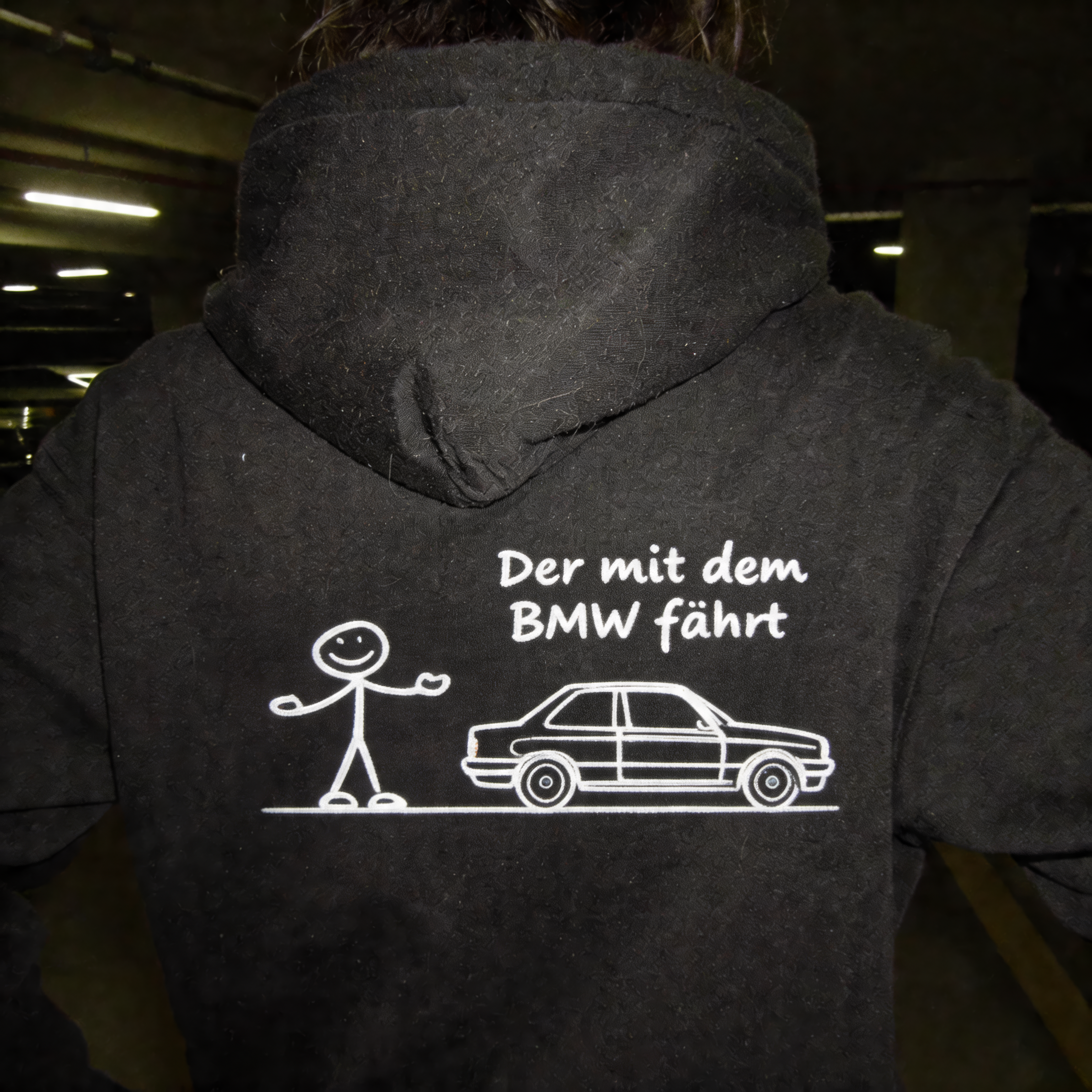 Der BMW Fährt Backprint Hoodie